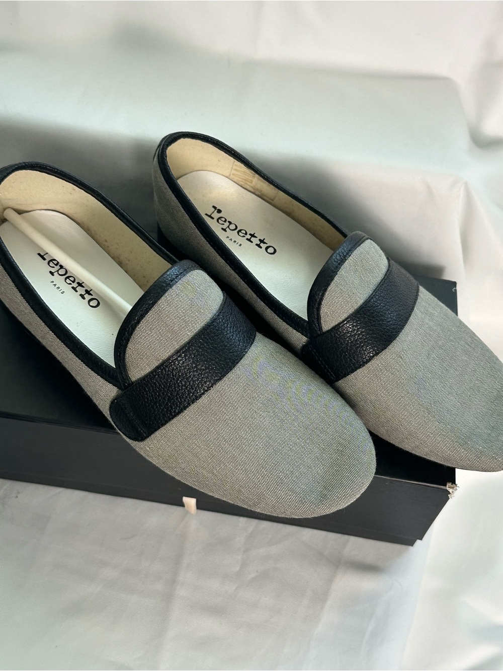 Repetto Paris Gray Smoking Slippers EU 39.5 NIB